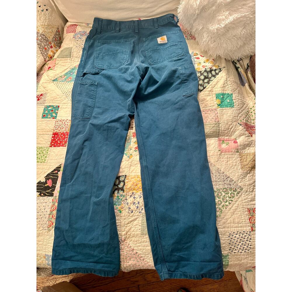 VINTAGE CARHARTT WIP SINGLE KNEE B11 CANVAS WORK DUNGAREES CARPENTER PANTS 28